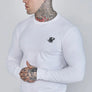 SikSilk - White Essentials Long Sleeve T-Shirt